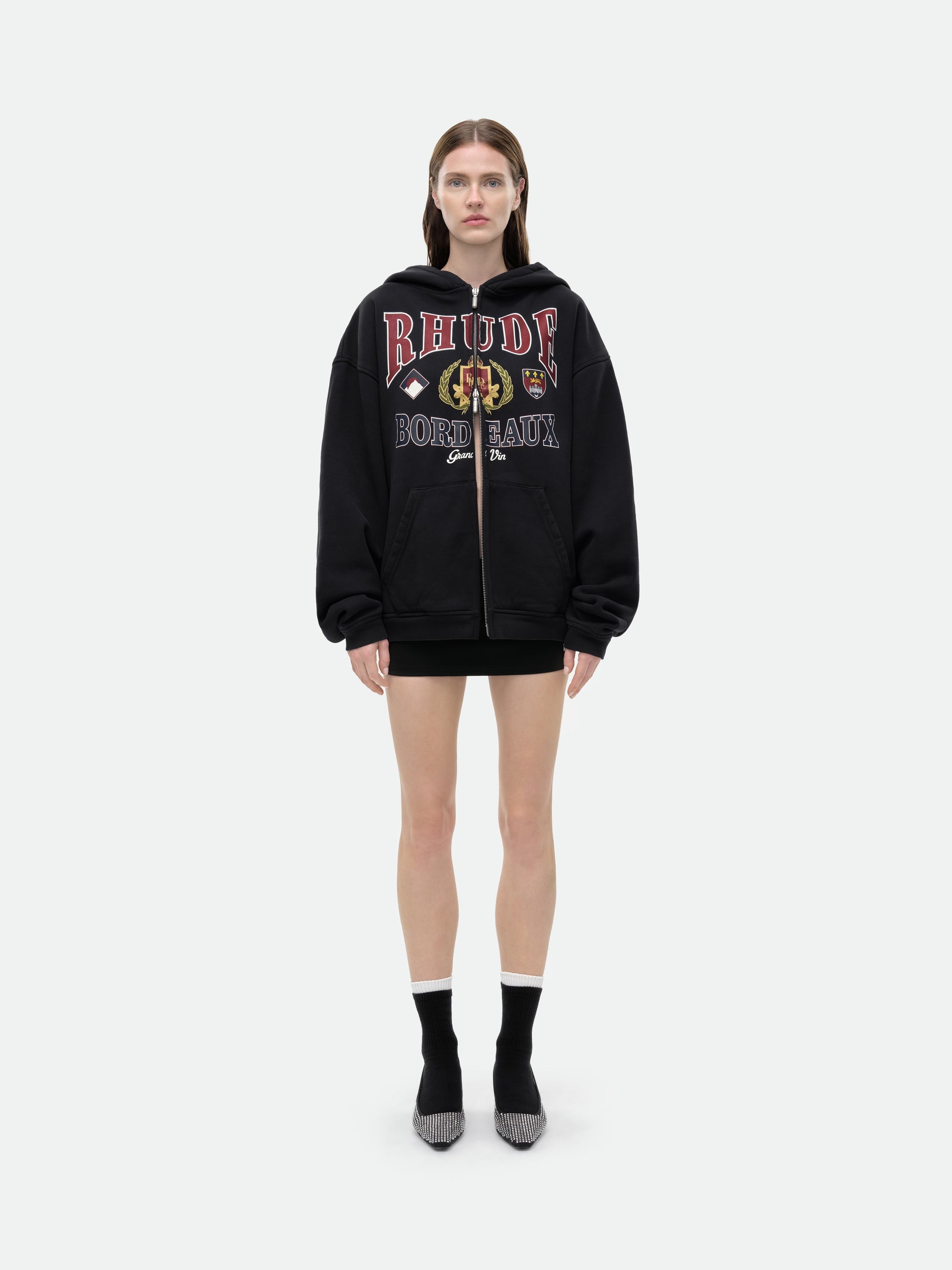 BORDEAUX GRAND VIN ZIP-UP HOODIE - 2