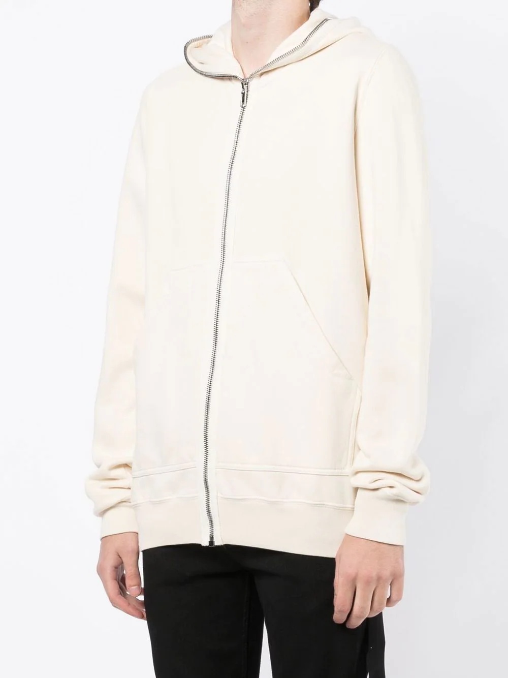 zip-up cotton hoodie - 3