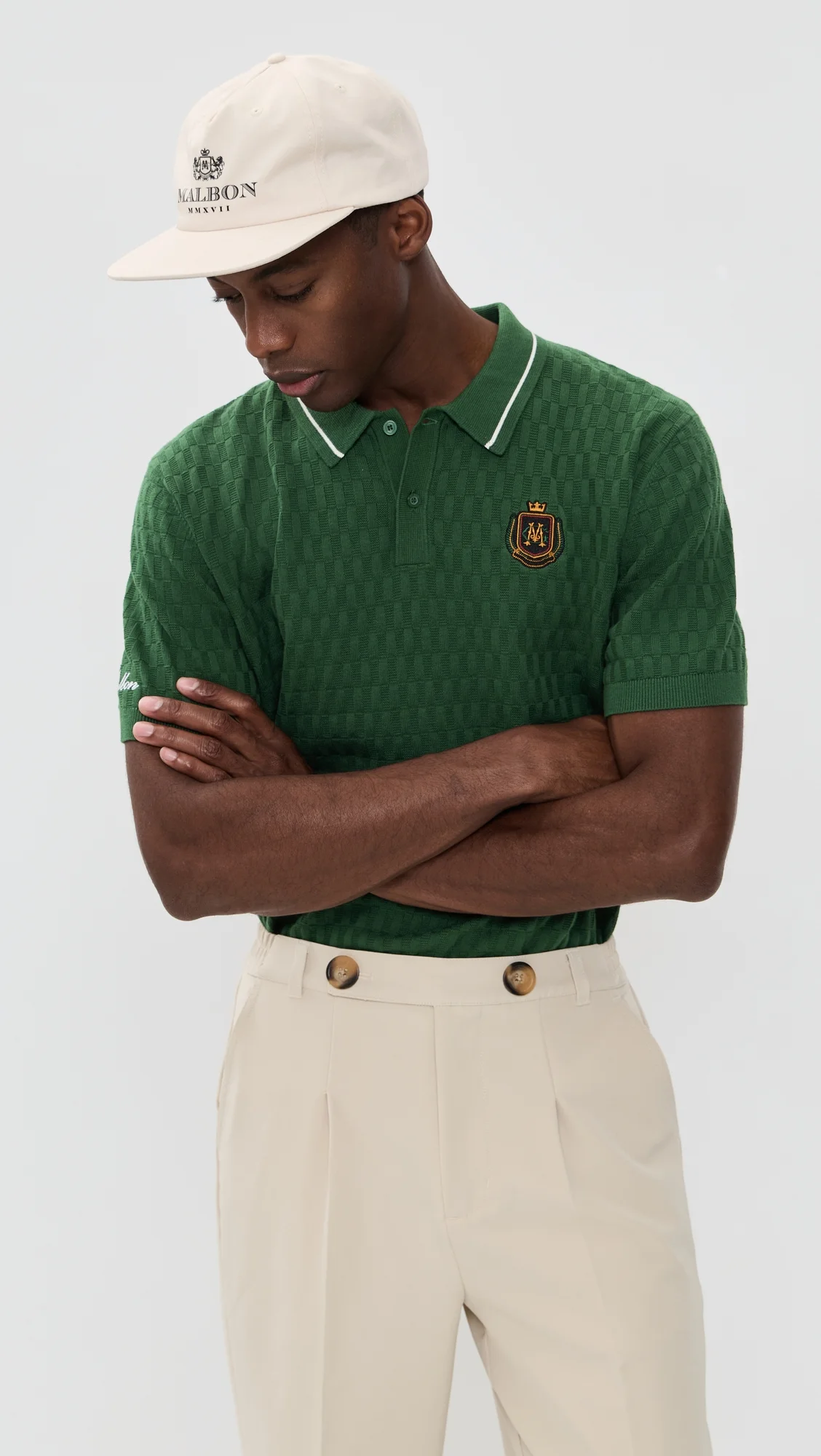 Crest Knit Polo - 1