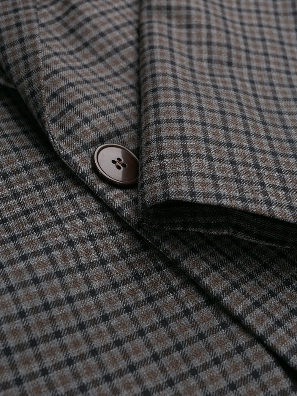 single-breasted check coat - 7