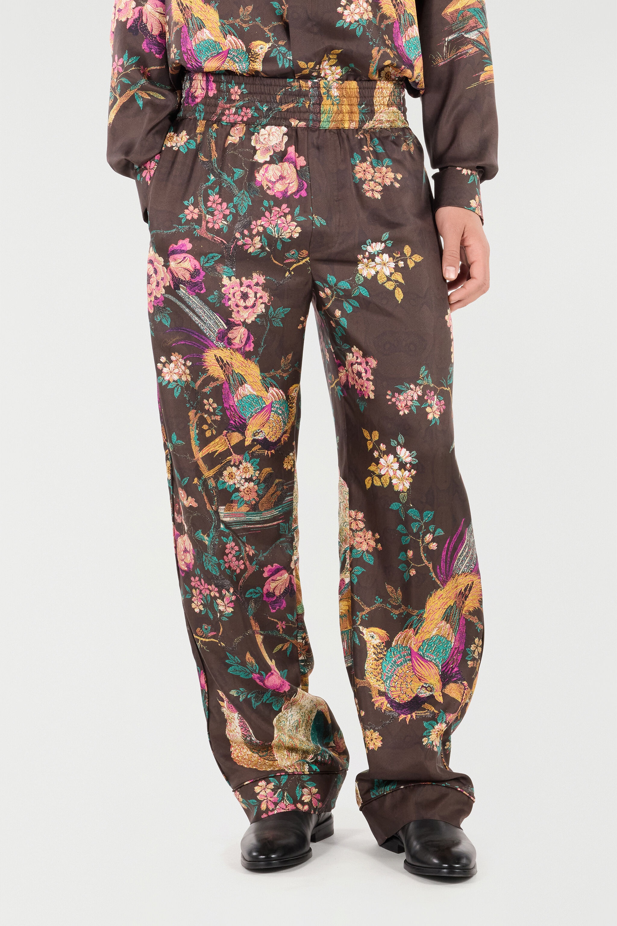 Silk Pants With Natural Landscape - 3