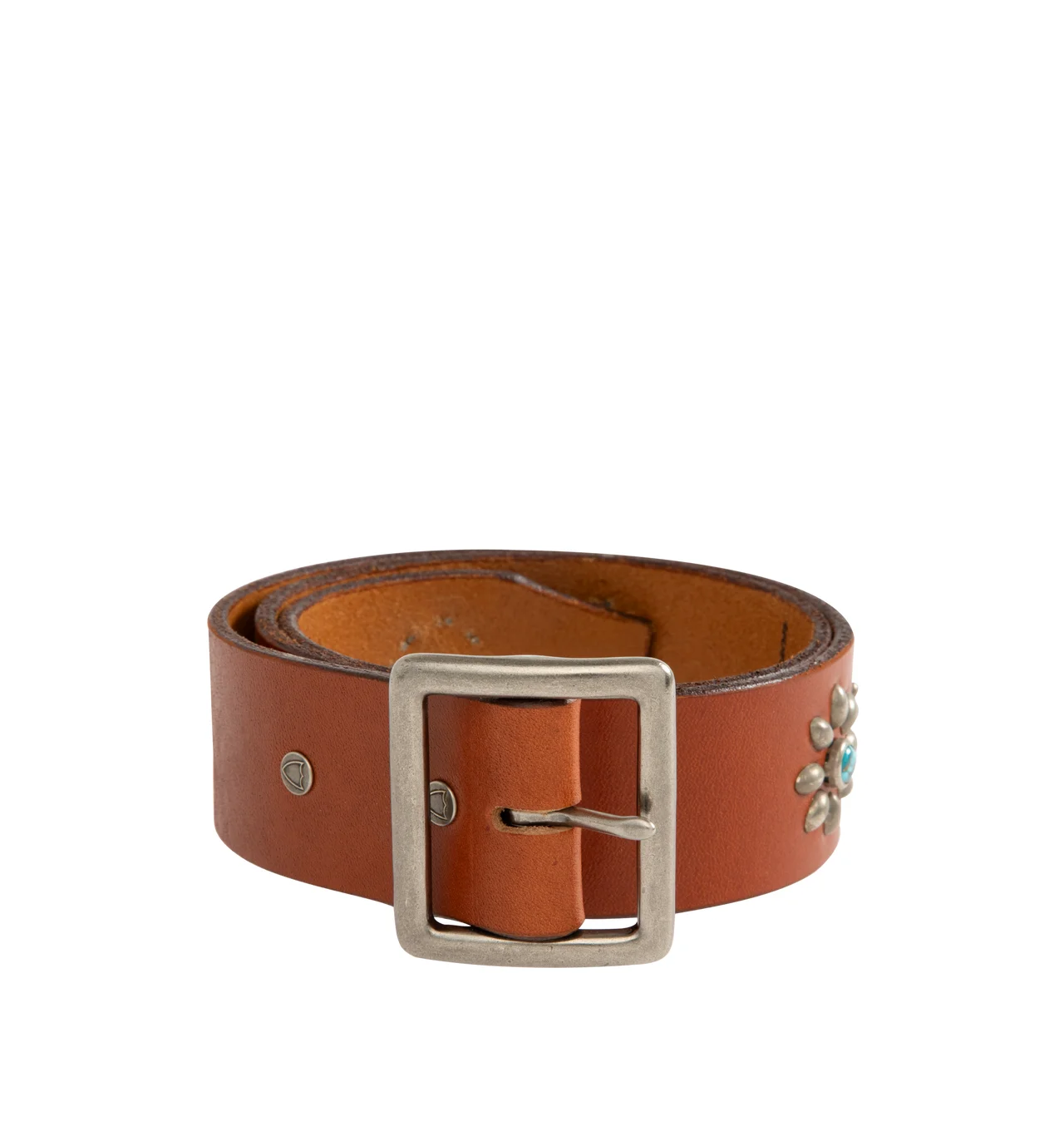 TURQUOISE FLOWER STUDS BELT - 1