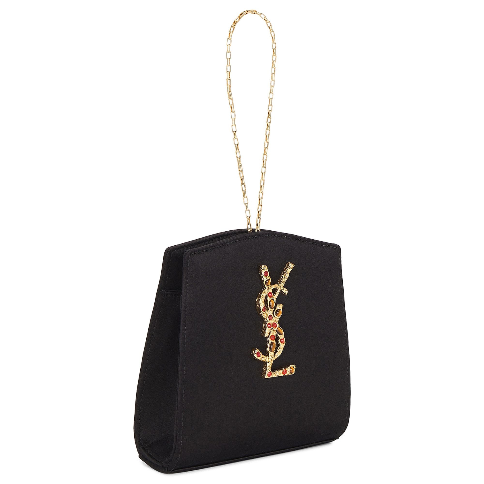 Saint Laurent Evening Mini Bracelet Bag 'Black' - 3