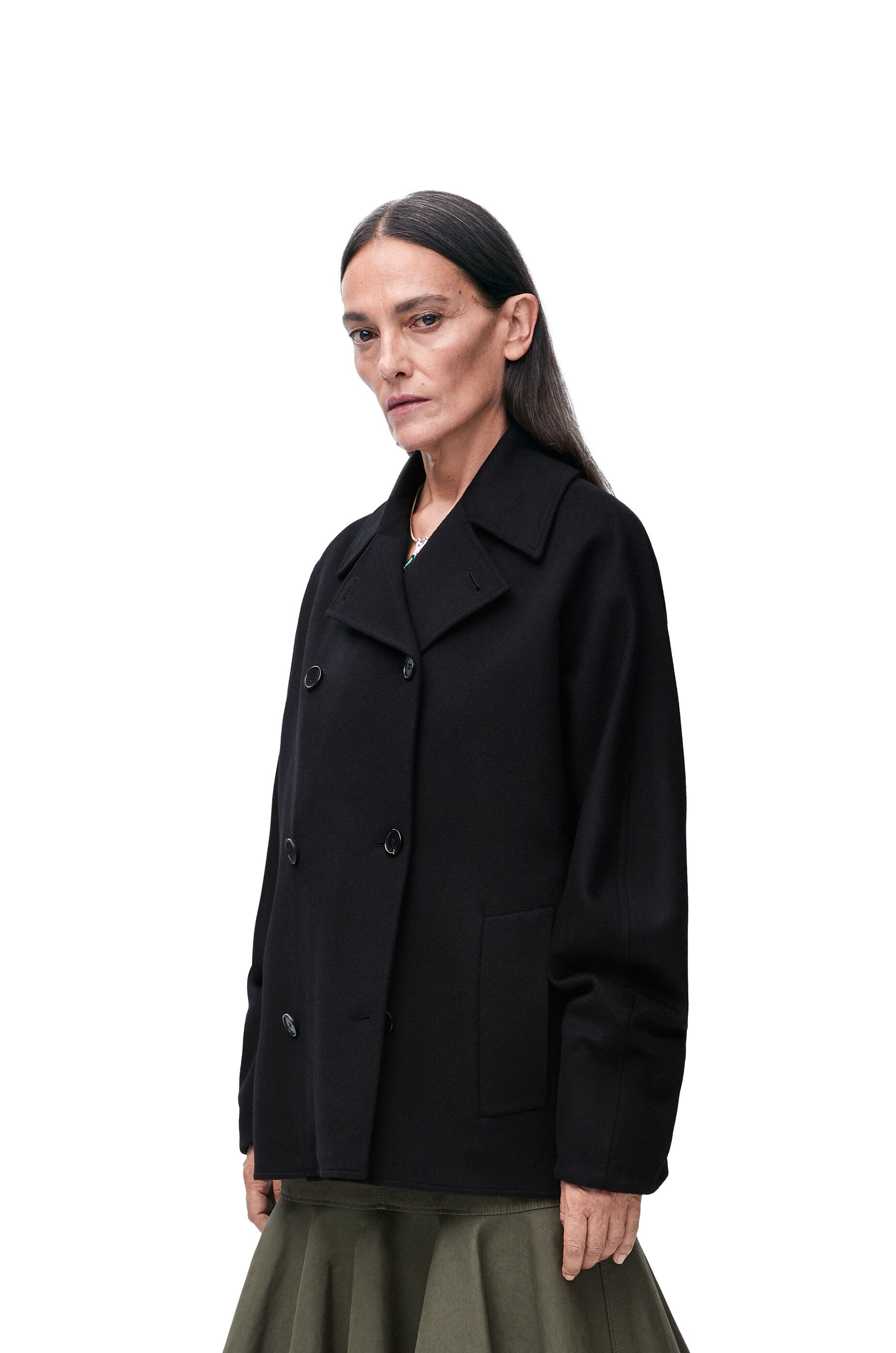 Peacoat in wool and cashmere - 3