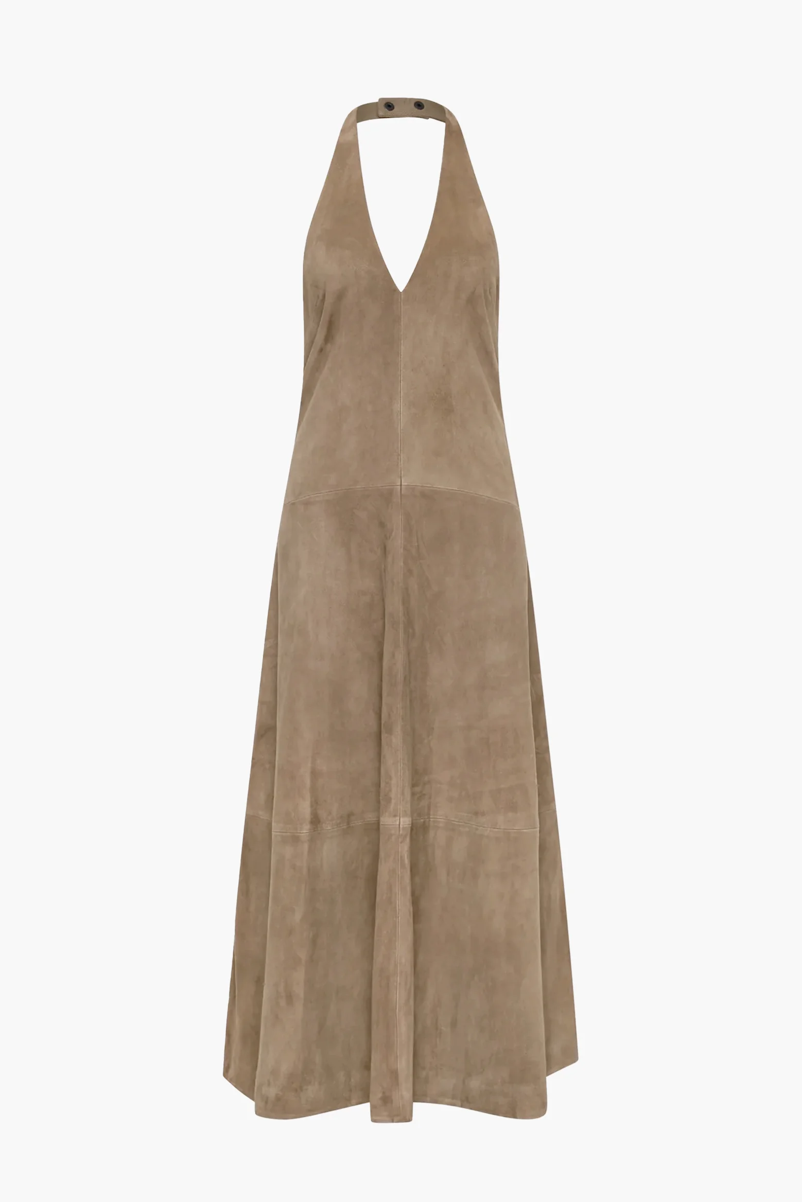 EXCLUSIVE SUEDE HALTER DRESS - 1