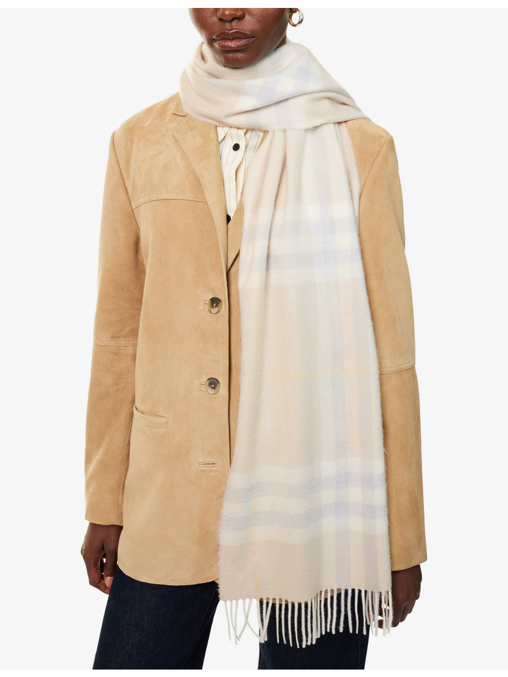 Check-Print Cashmere Scarf - 2