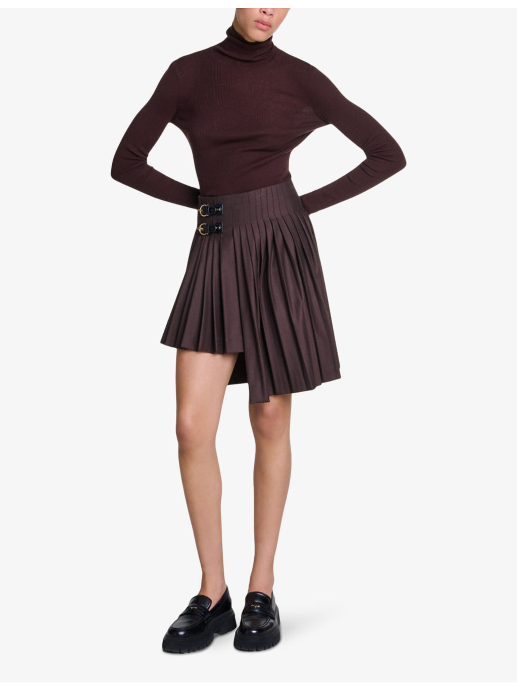 High-neck slim-fit wool and silk-blend jumper - 2