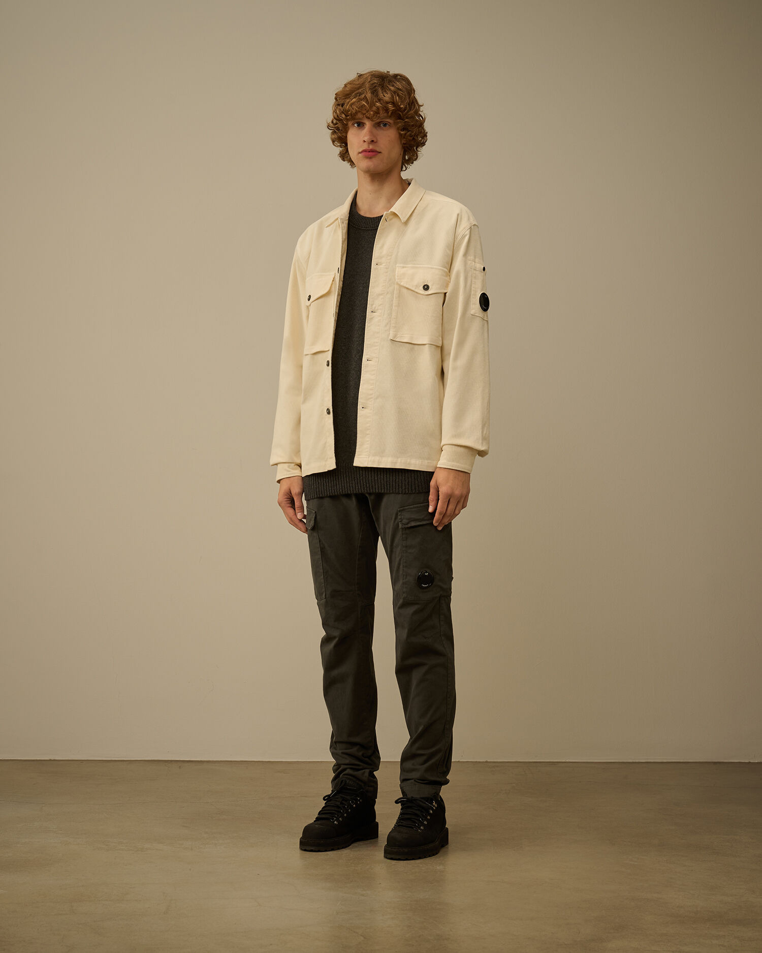 Corduroy Lens Button Overshirt - 2