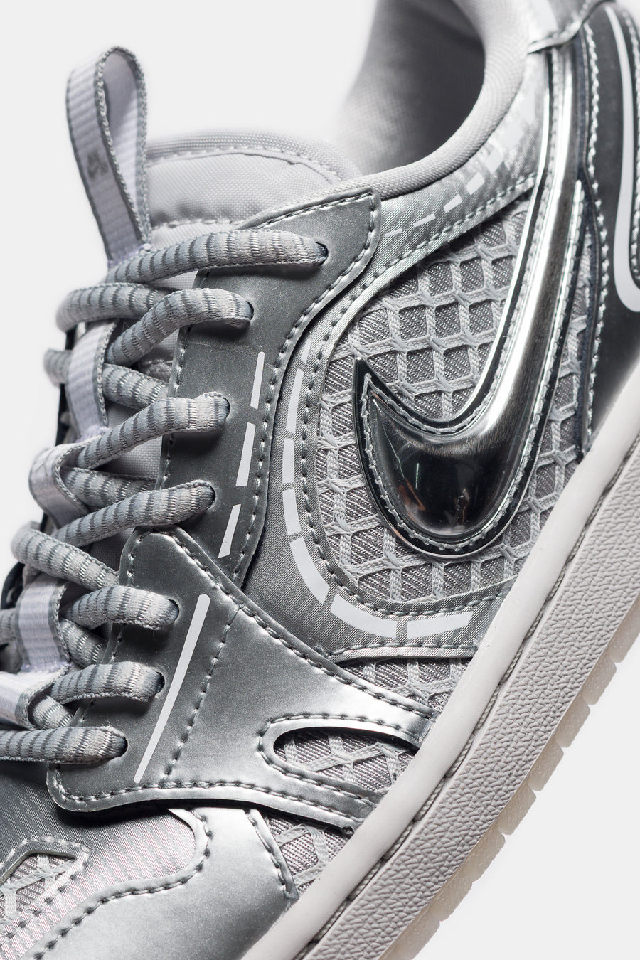 Air Jordan 1 Low Method of Make Sneaker in Neutral Grey/Metallic Silver/White - 5