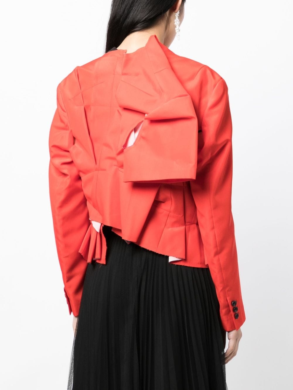 asymmetric layered-detail jacket - 4