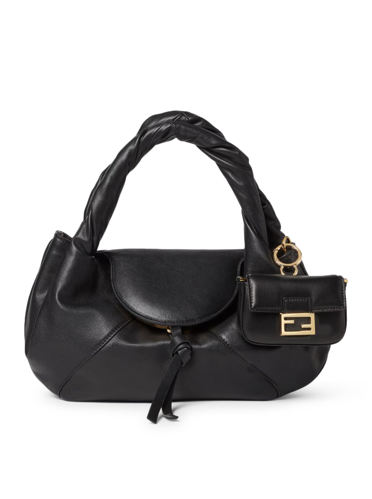 NANO BAGUETTE CHARM IN BLACK NAPPA - 6