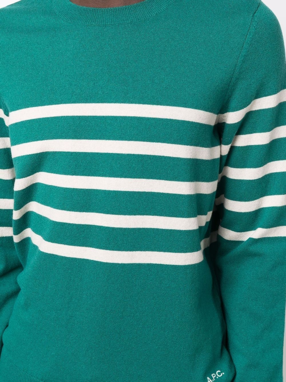 stripe-print jumper - 5