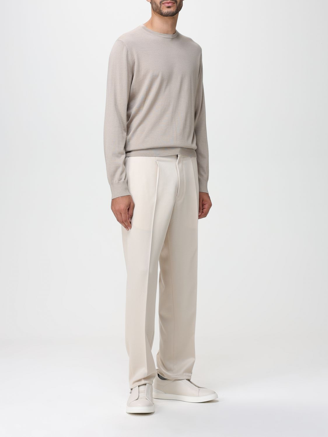Zegna Sweater Men Yellow Cream - 2