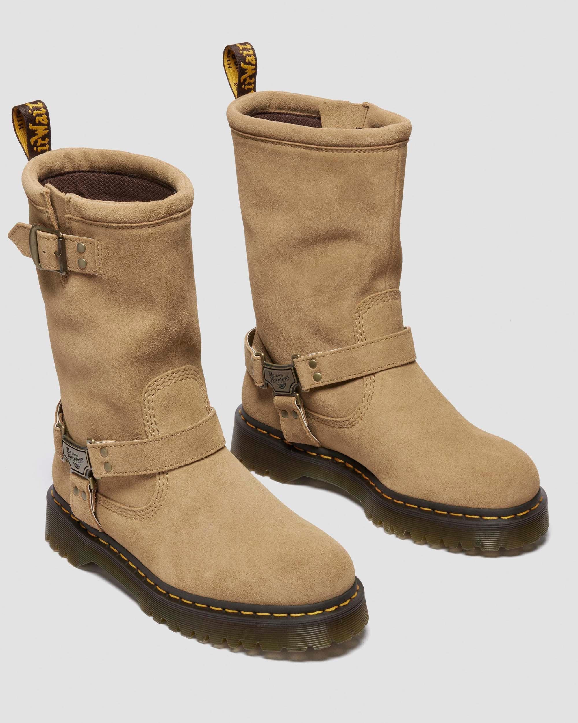ANISTONE HI SUEDE BIKER BOOTS - 4