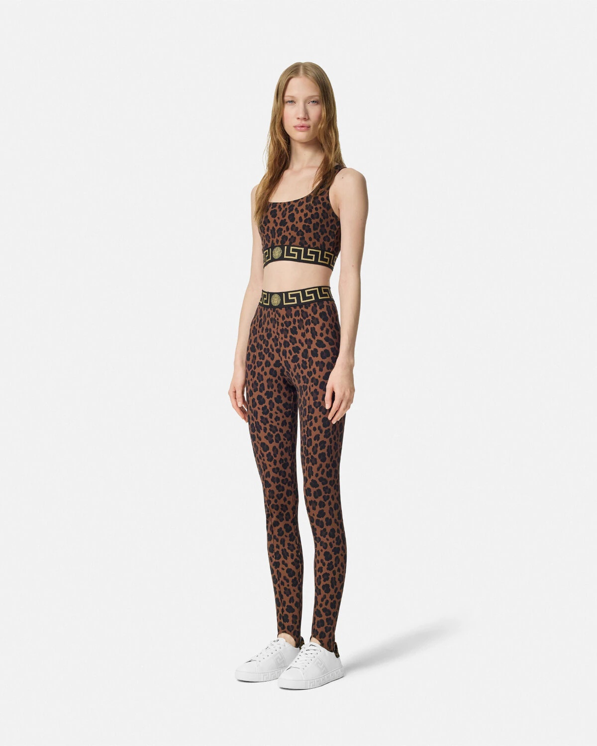 Leopard Greca Border Gym Sports Bra - 2