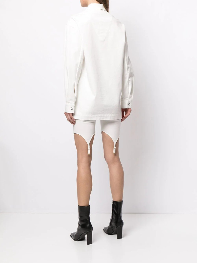 logo-print snap fastening shirt 4
