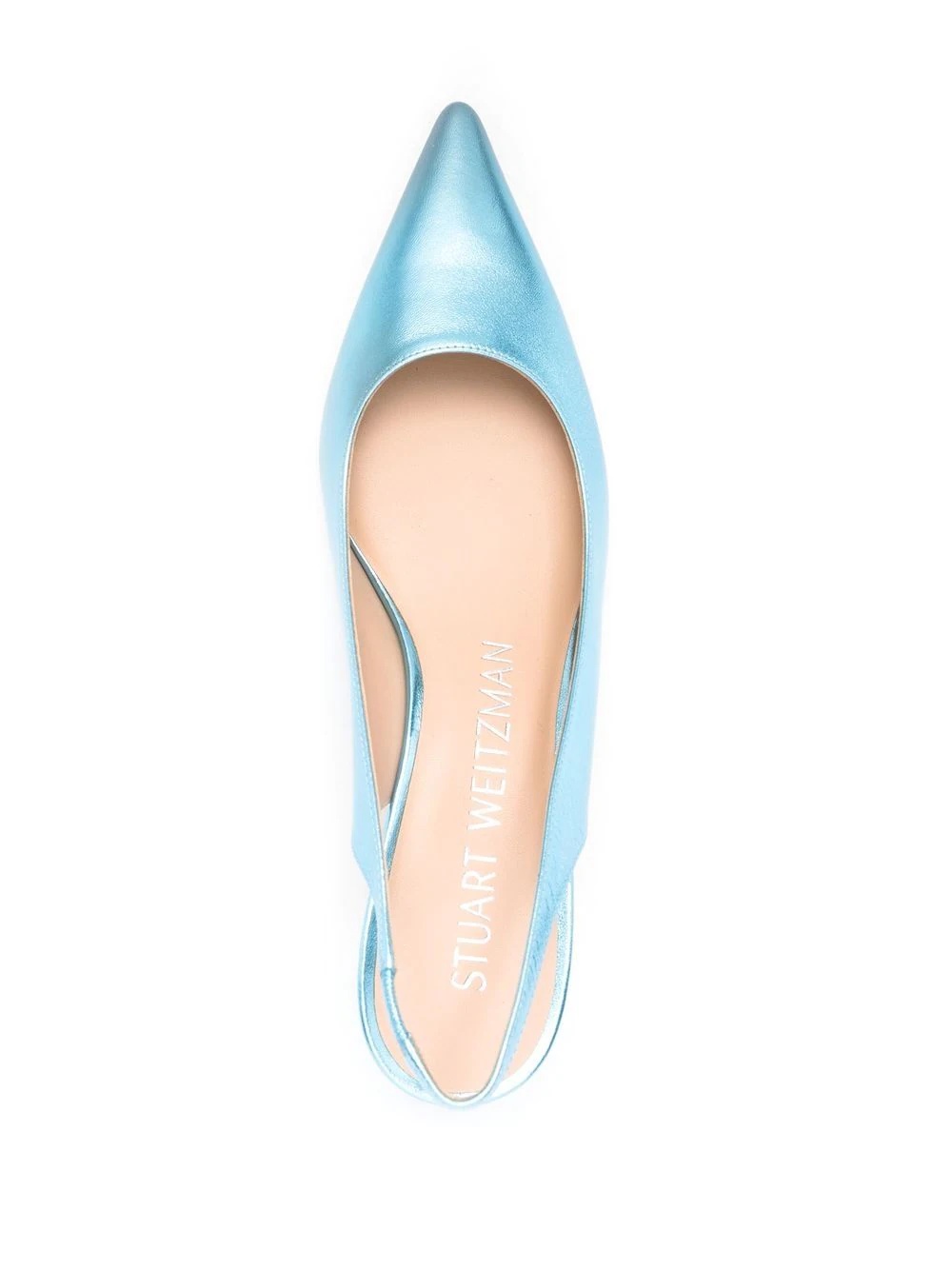 metallic-effect pointed pums - 4