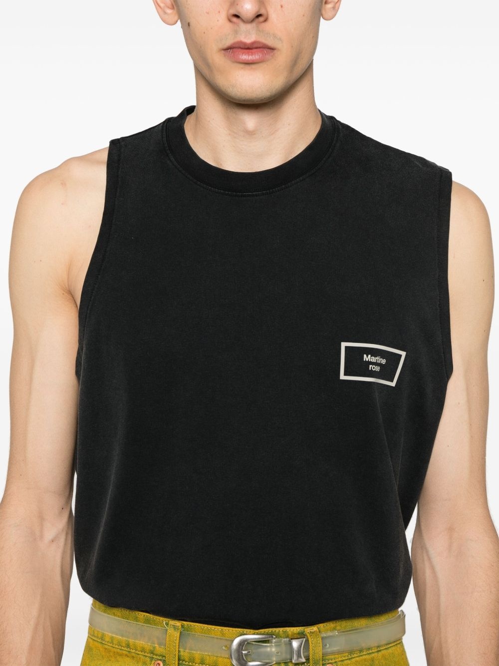 logo-print tank top - 4