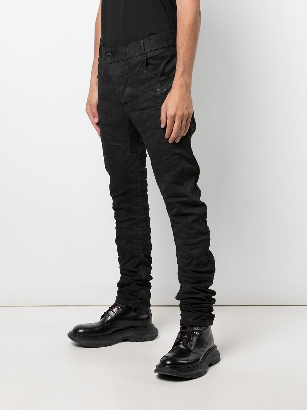 asymmetric-front skinny trousers - 3