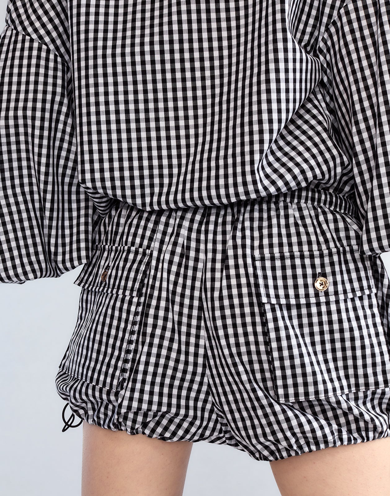 Geneva Gingham Cargo Shorts - 5