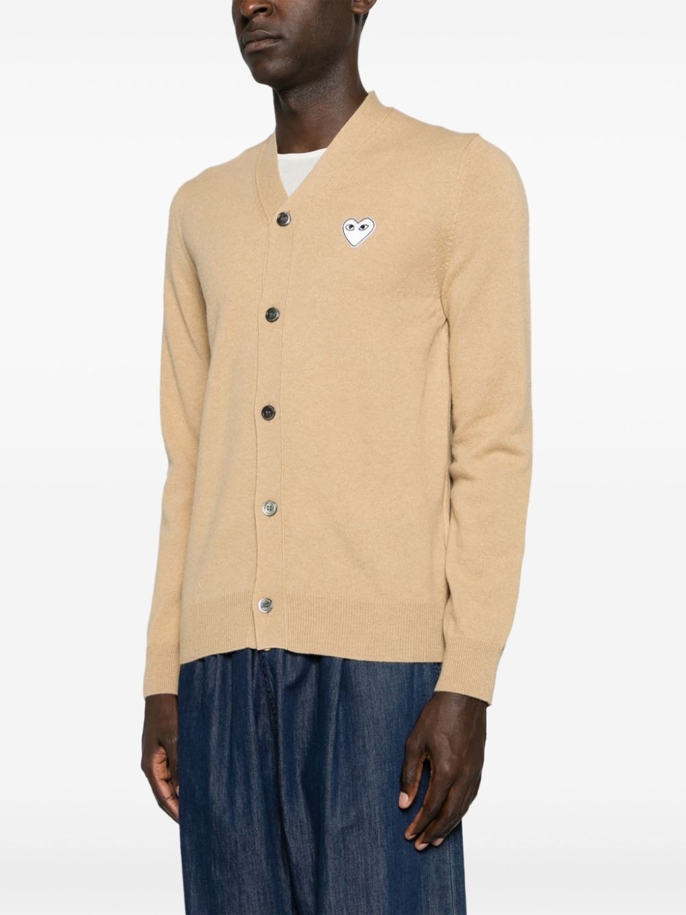 heart-motif wool cardigan - 4