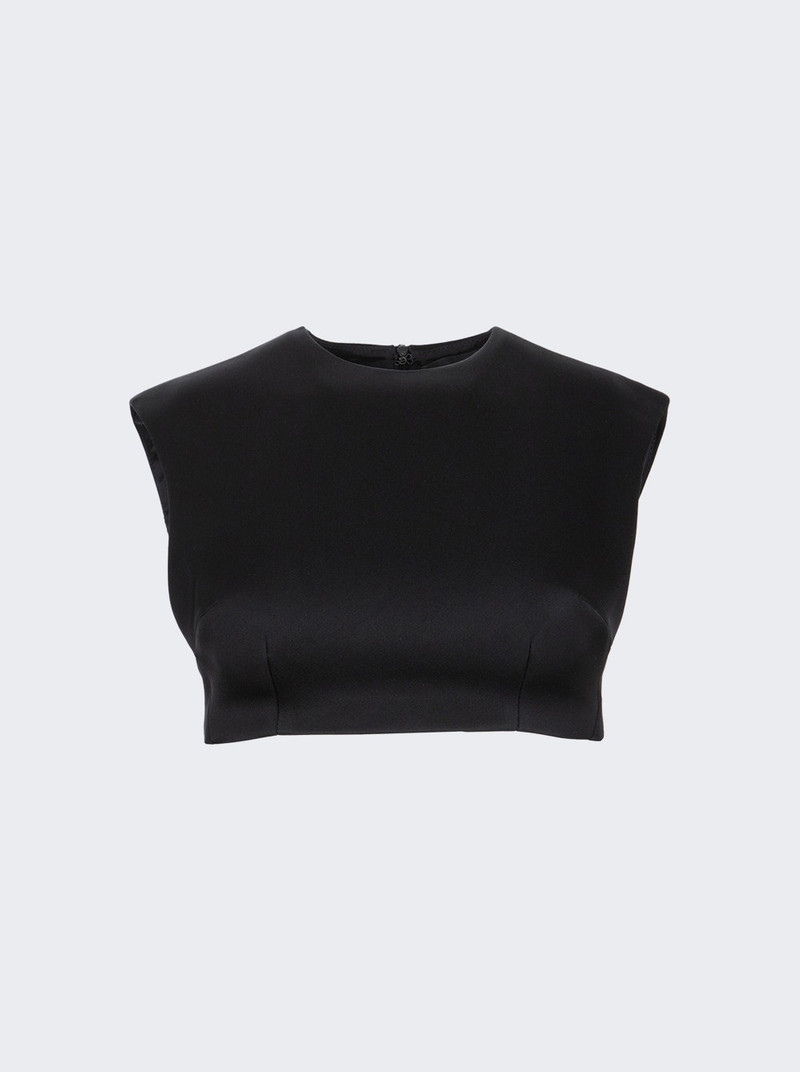 Sleeveless Crop Top Black 1