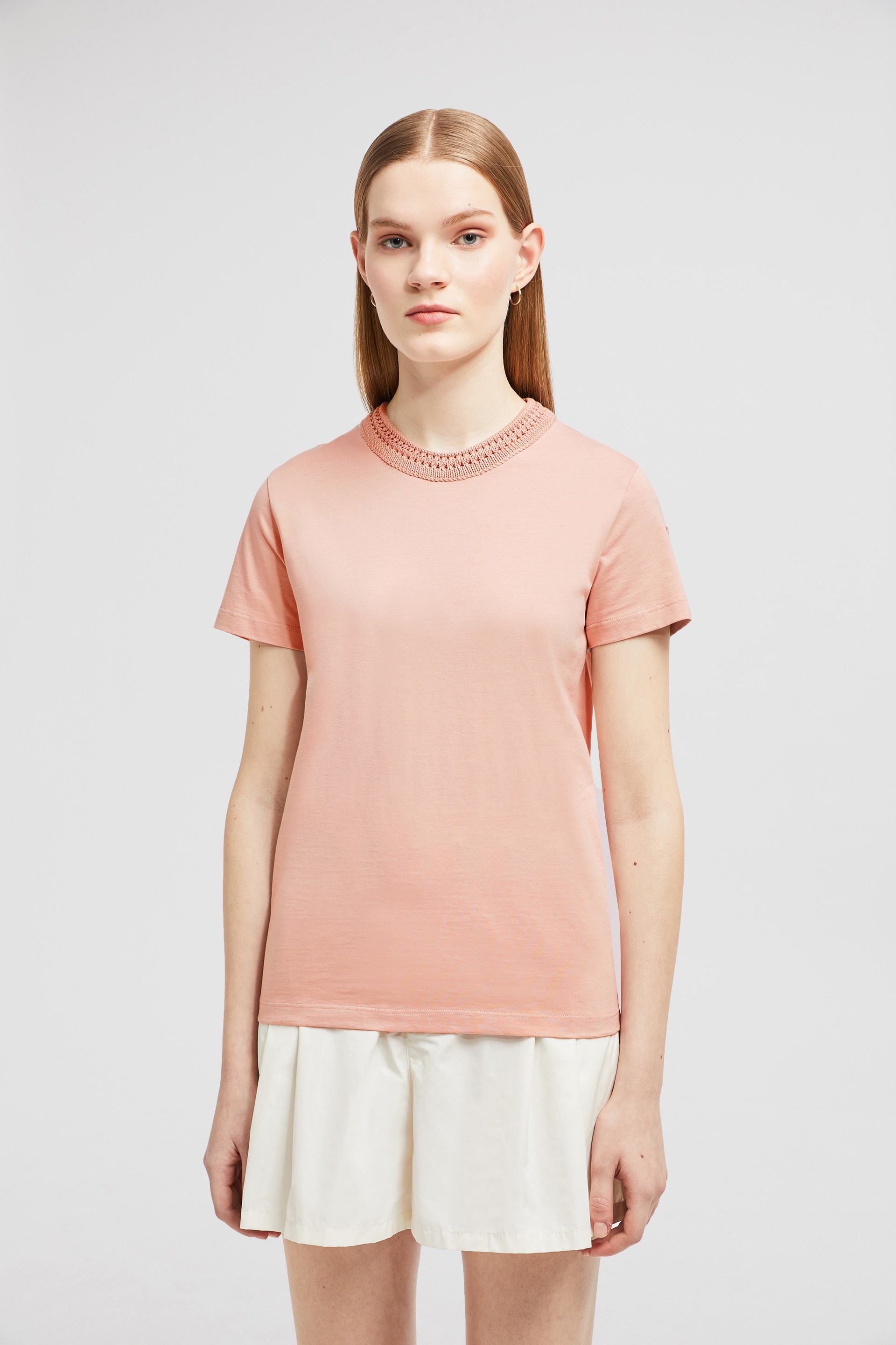 Crochet Accent Cotton T-Shirt - 3
