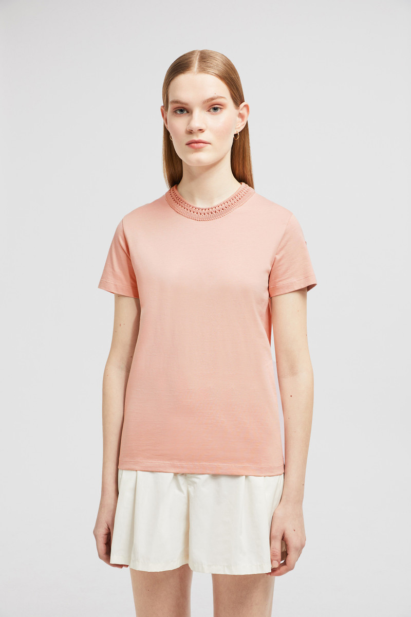 Crochet Accent Cotton T-Shirt 3