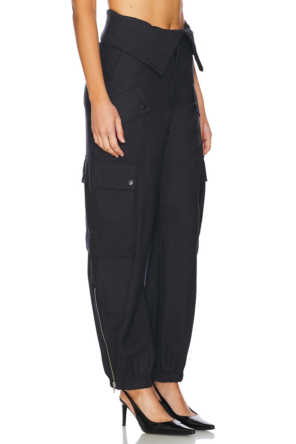 Double Waistband Cargo Pants - 2