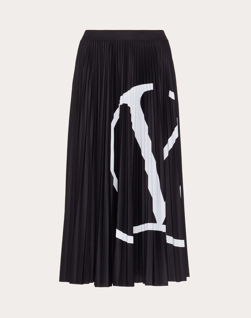 VLogo Signature Pleated Jersey Skirt 1