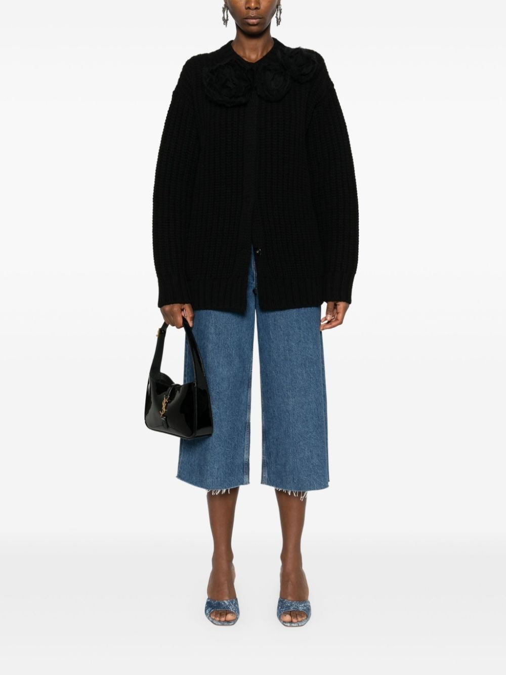 floral-appliquÃ© cardigan - 2