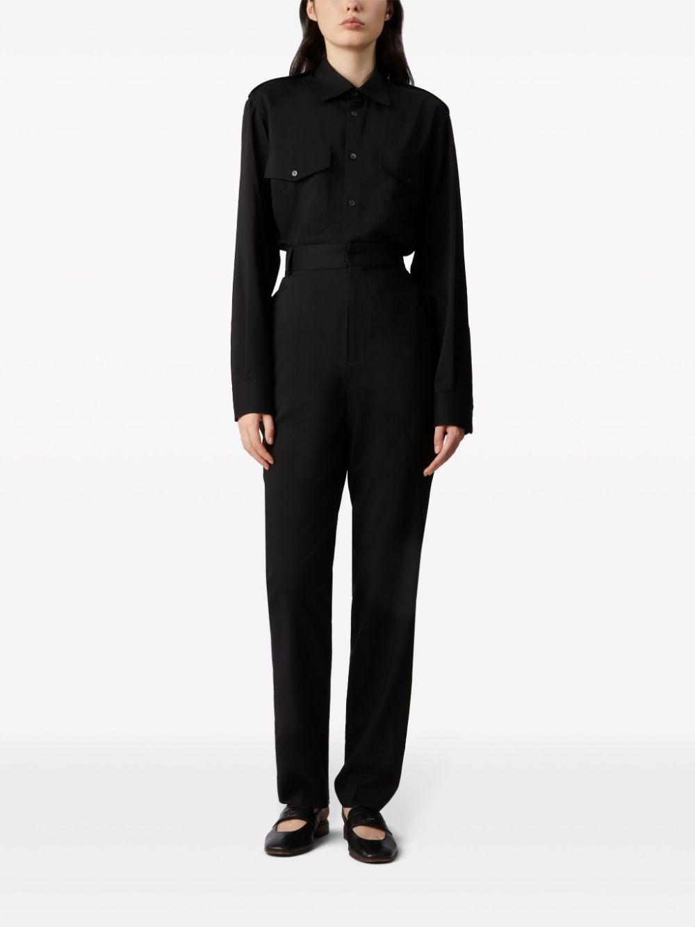 virgin wool tailored trousers - 2