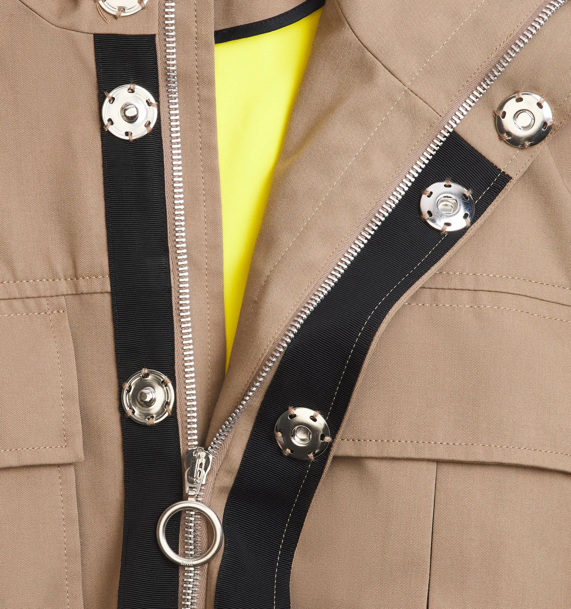 Zipped Parka With Elasticated Waist And Patch Pockets - 5