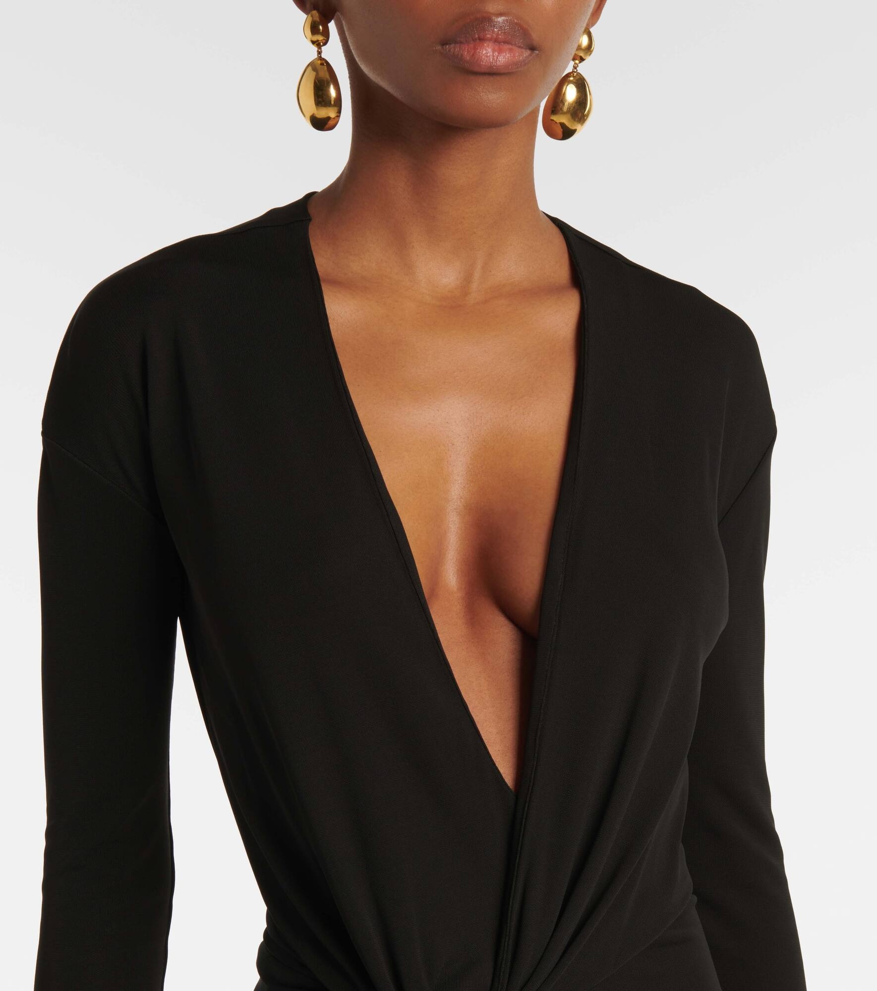 Knot-detail jersey gown - 4