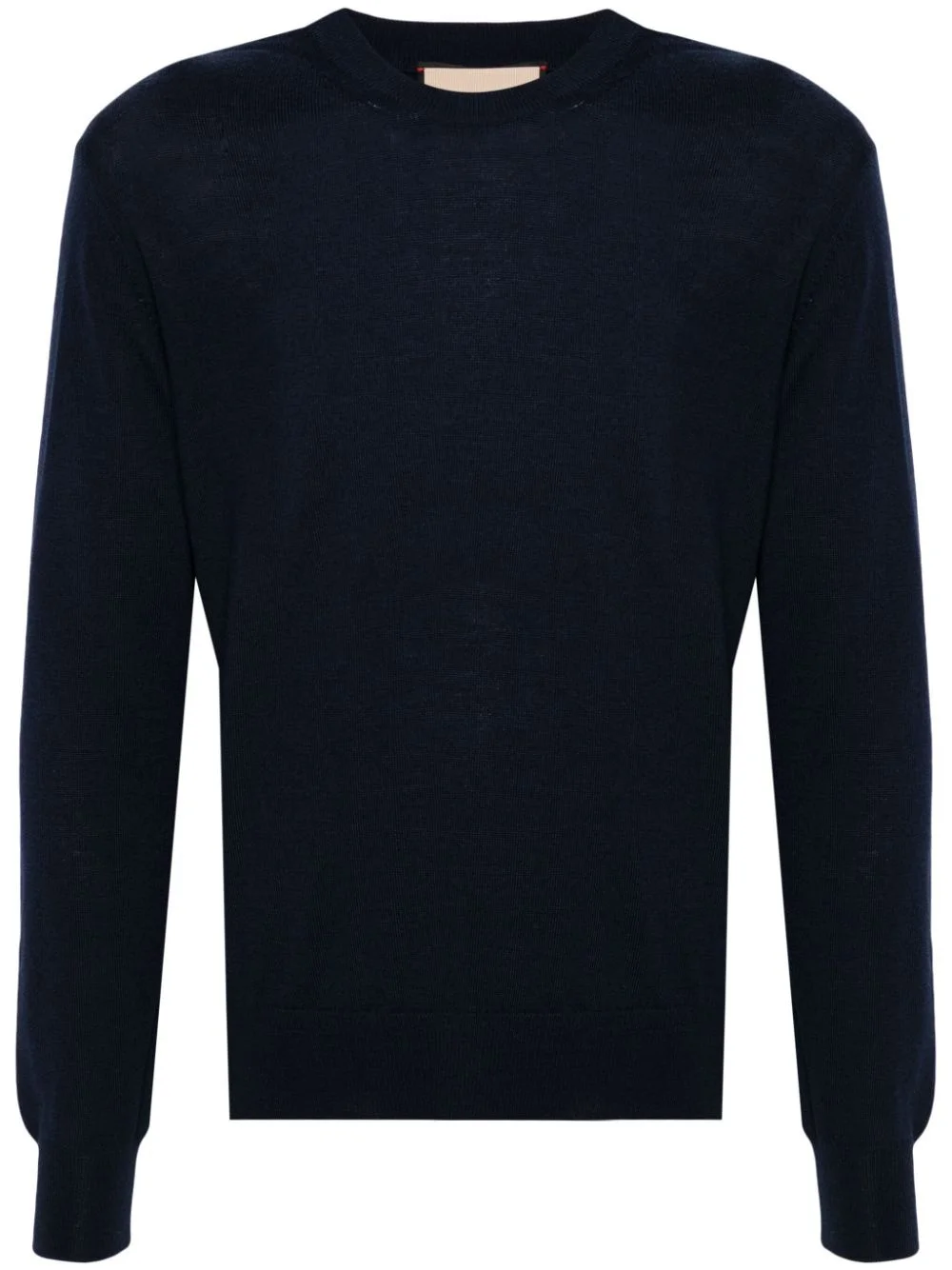logo-embroidered wool jumper - 1