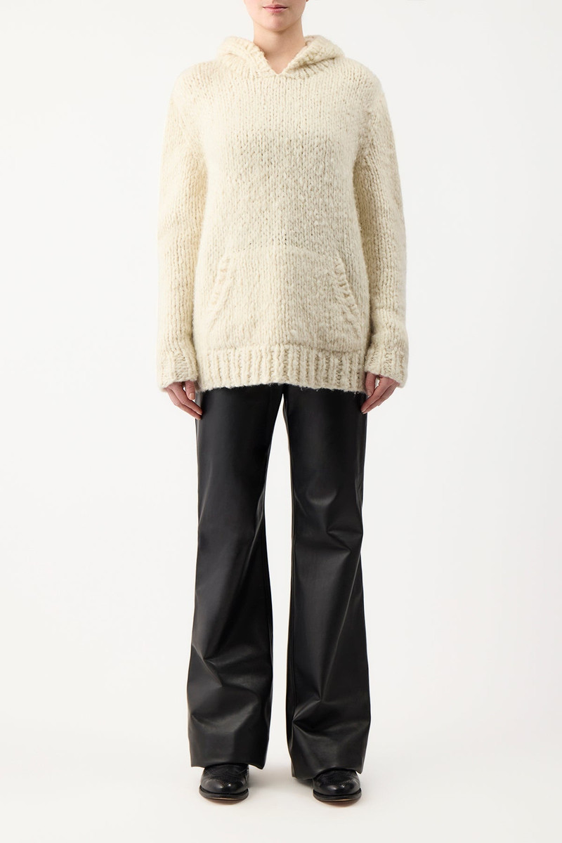 GABRIELA HEARST Carlton Hoodie in Ivory Welfat Cashmere outlook