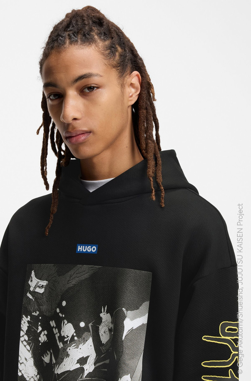 HUGO X JUJUTSU KAISEN HOODIE WITH MEGUMI AND YUJI PRINT 4