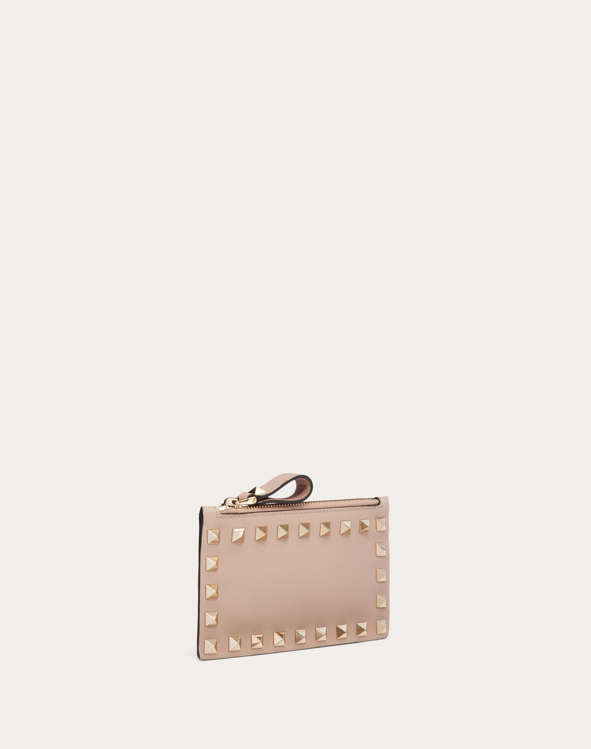 ROCKSTUD CALFSKIN CARDHOLDER WITH ZIPPER - 4