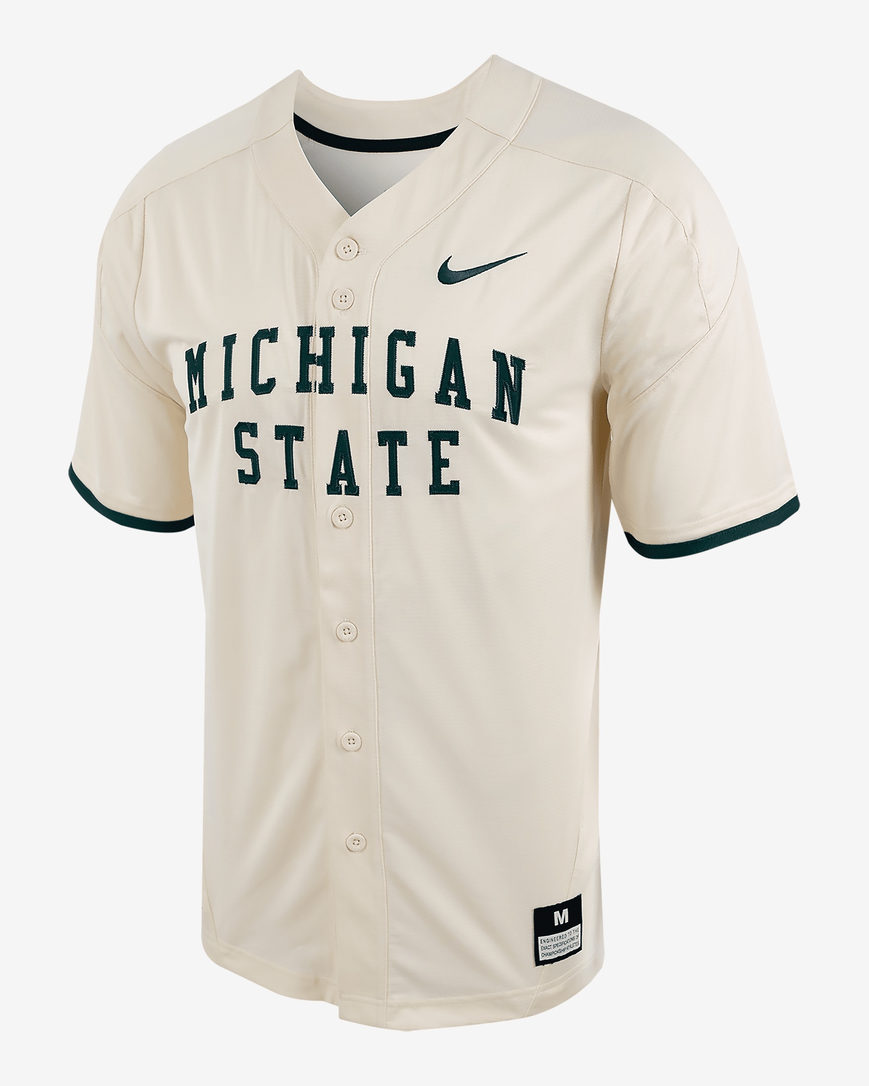 Michigan State Nike Men's College Full-Button Baseball Jersey - 1