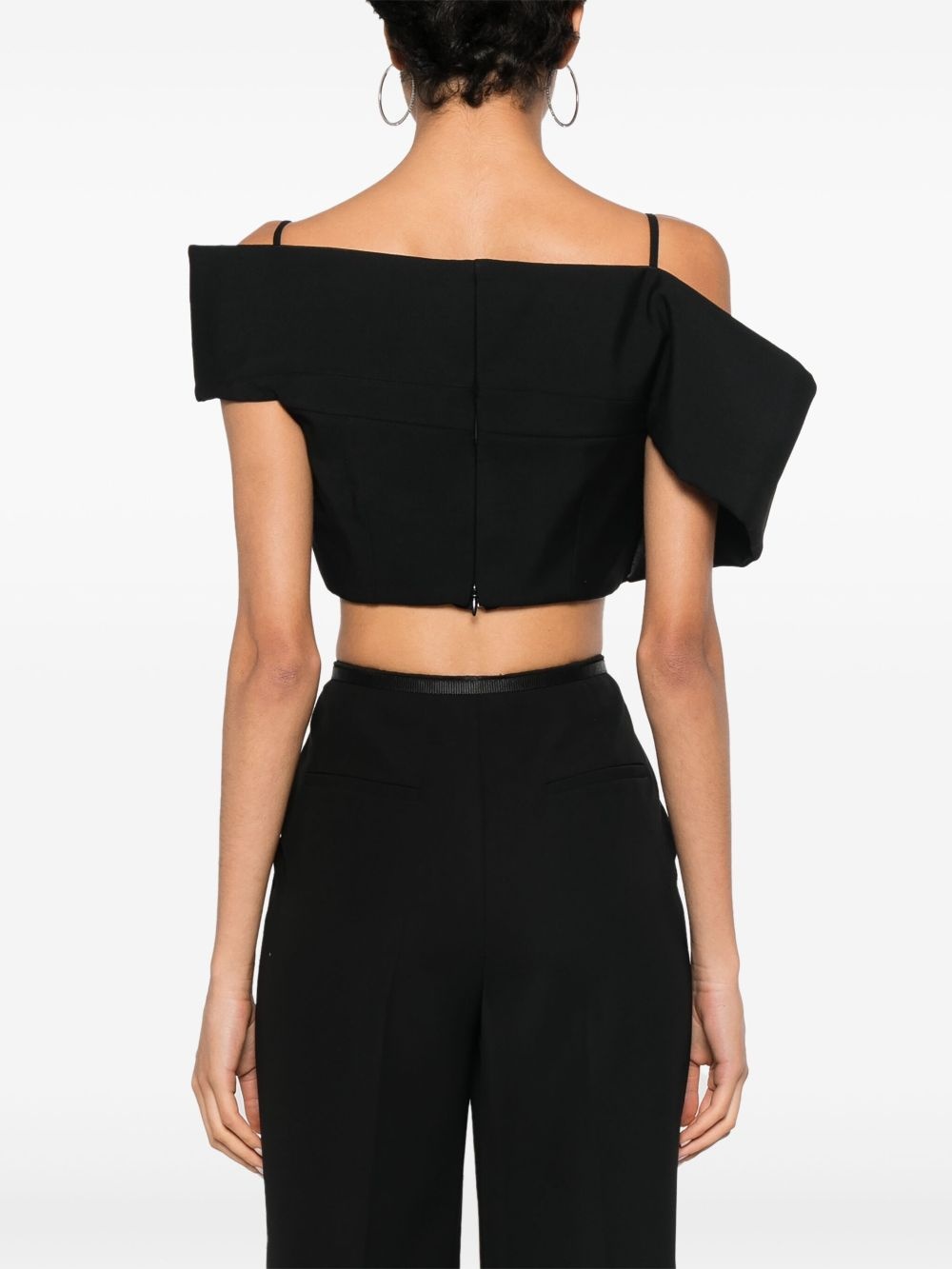 deconstructed-asymmetric crop top - 4