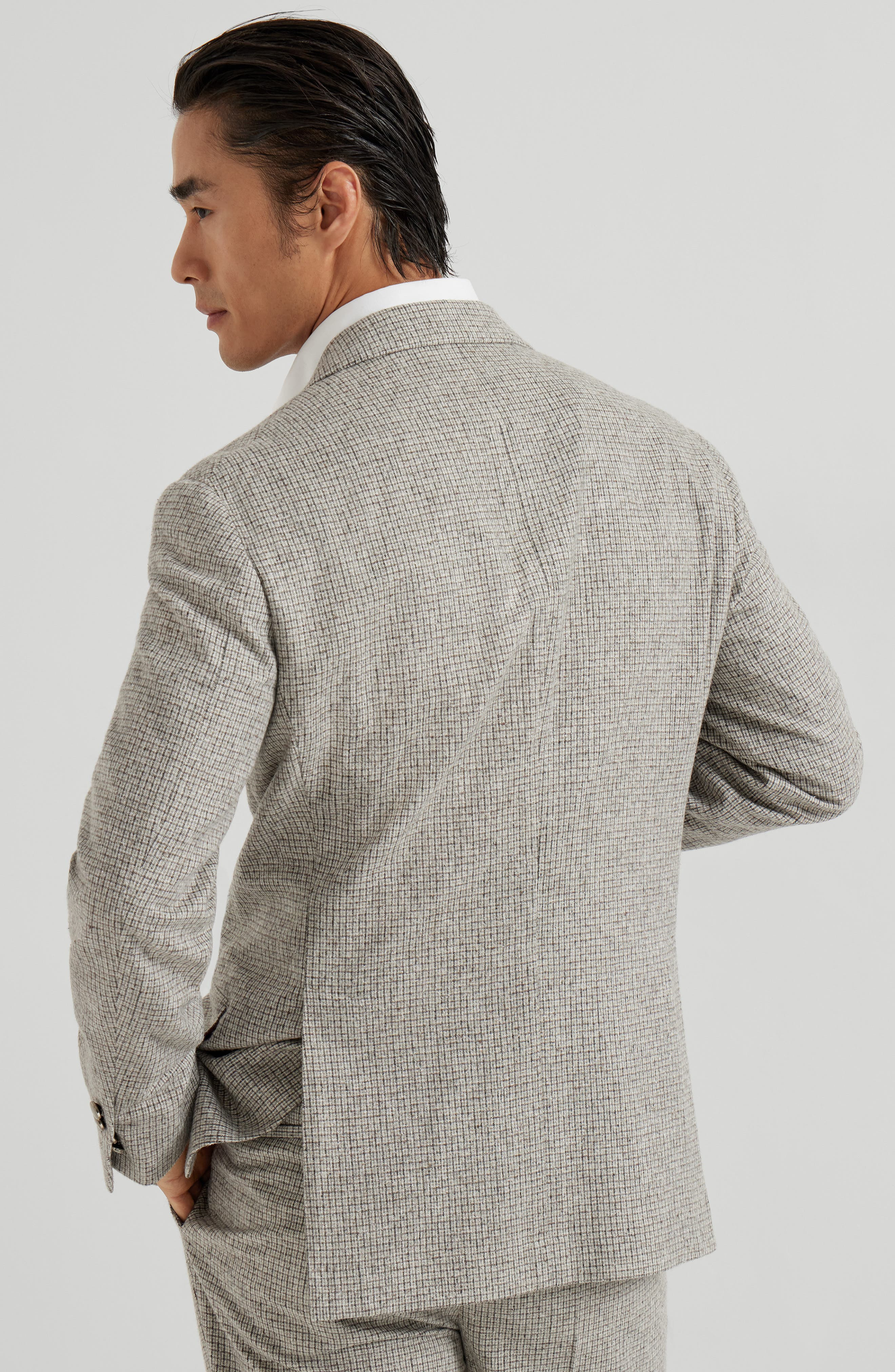 Brunello Cucinelli Deconstructed Cavallo blazer in Brown at Nordstrom - 3