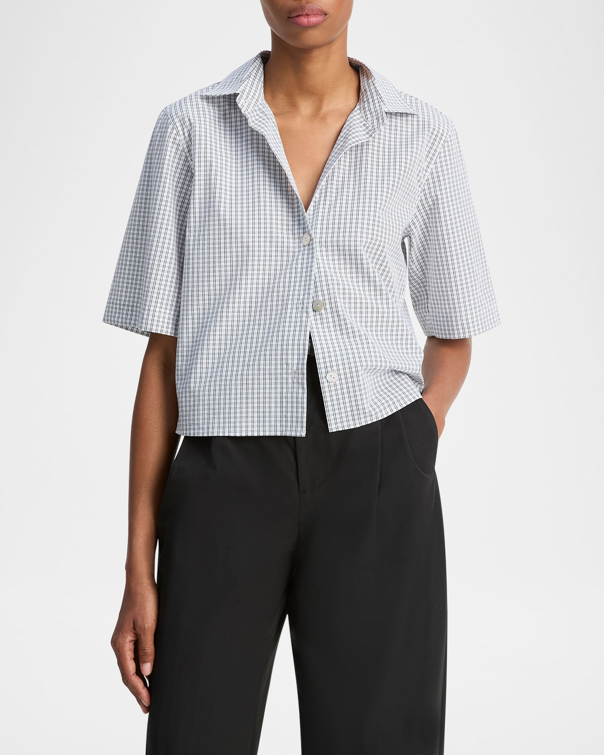 Cropped Check Shirt - 3