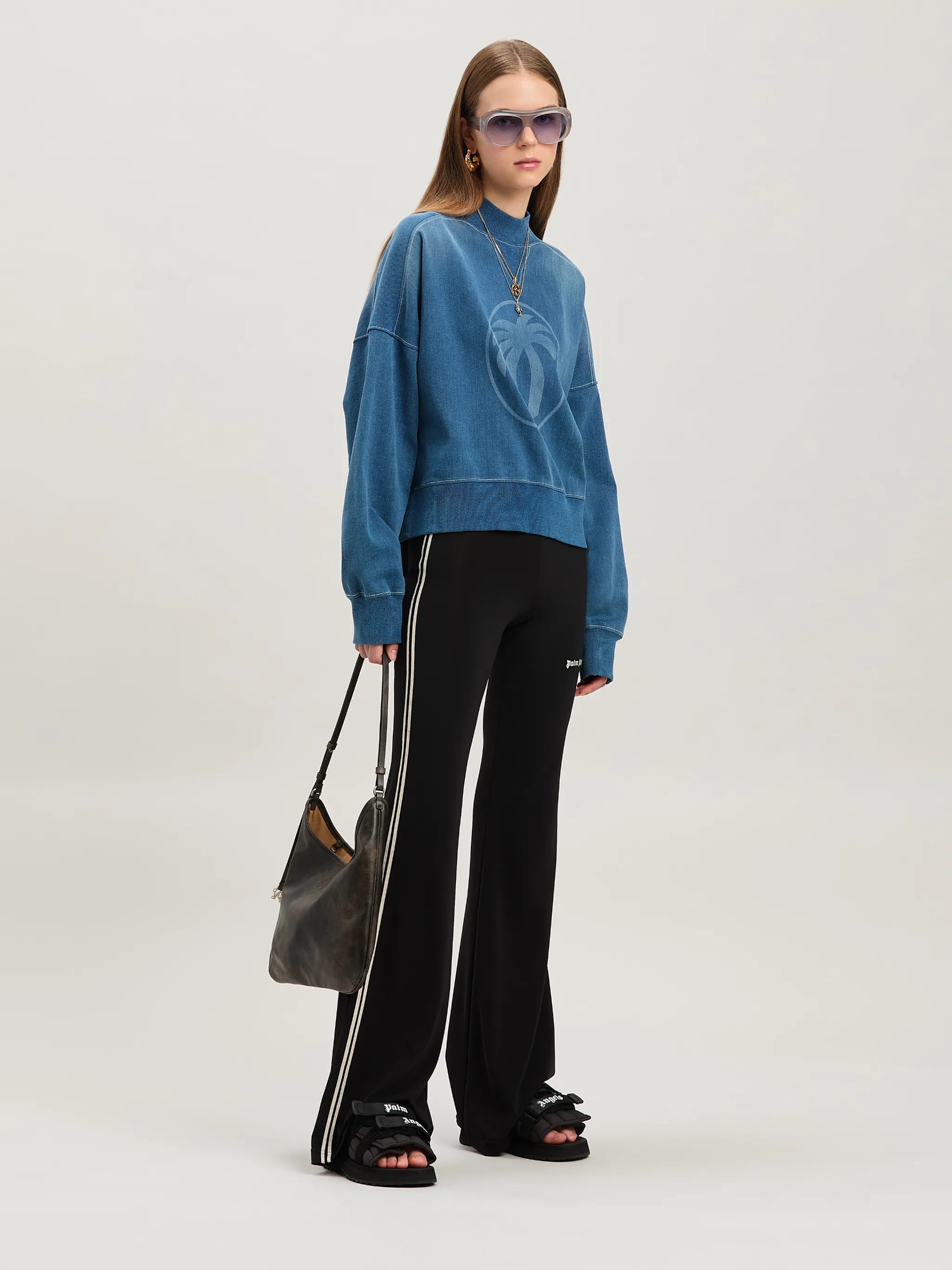 Palm Inlay Track knit pants - 2