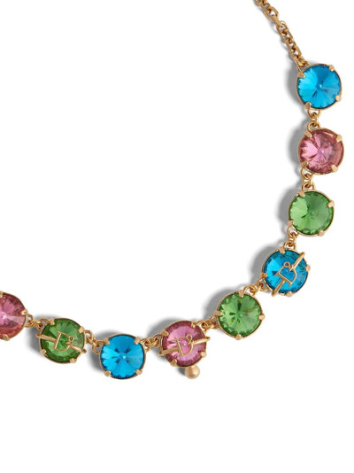 DSQUARED2 logo-plaque crystal-embellished necklace outlook