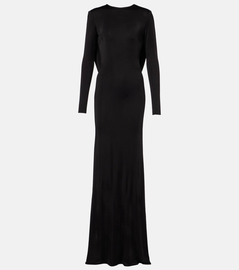 Roisin draped open-back gown 1