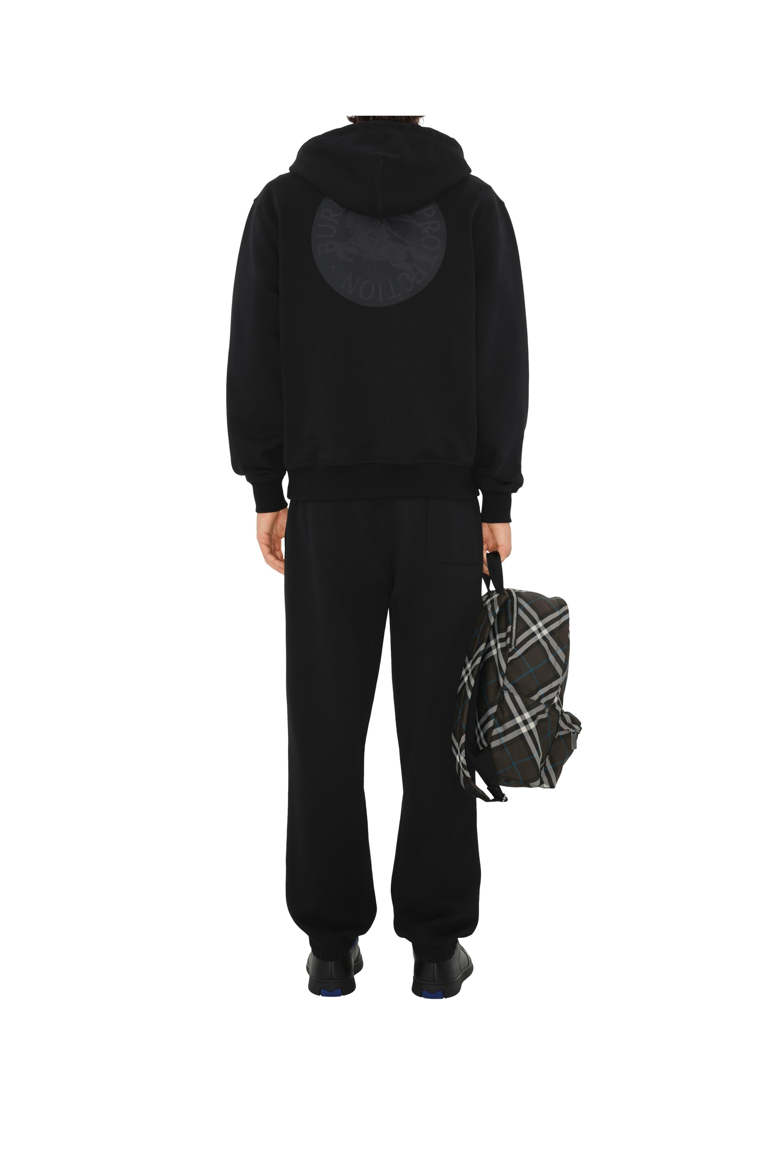 burberry EKD Badge Cotton Zip Hoodie in Black at Nordstrom - 2