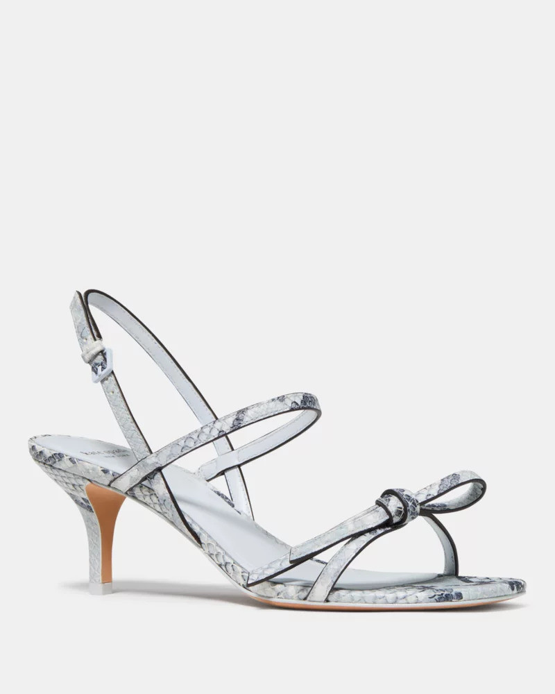 kate spade Loop Snakeskin Kitten Heel Sandals outlook