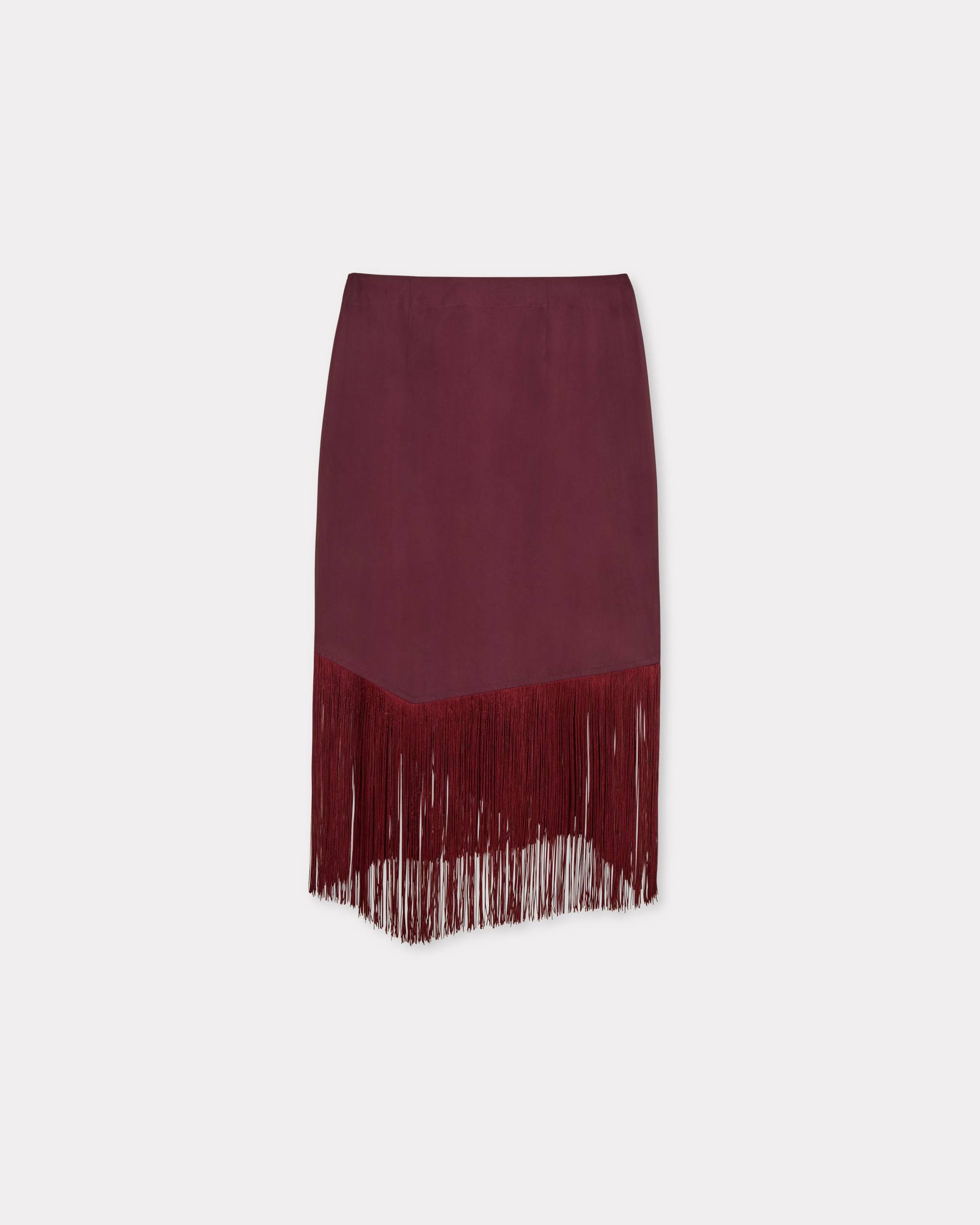 Fringed skirt in viscose - 2
