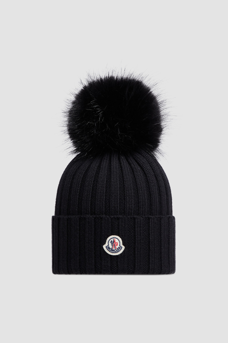 Wool Beanie with Pom Pom - 1