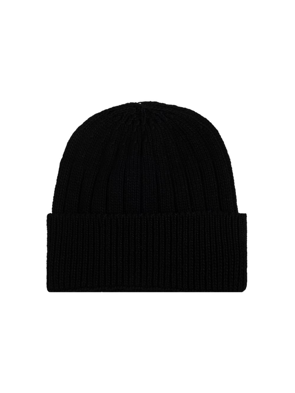 logo-patch ribbed knit beanie - 3